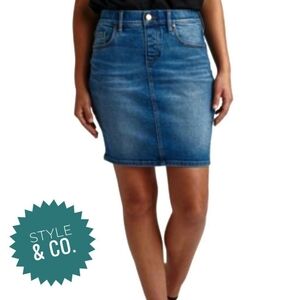 Style & Co. Denim Pencil Skirt